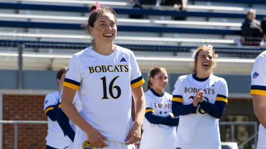 Caroline Real Looks on Pregame against Merrimack (April 9, 2025 in Hamden, Conn.)