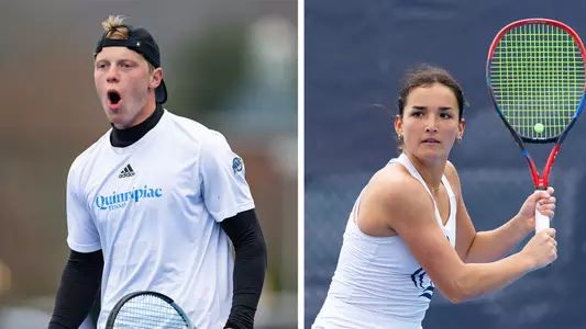 Elias Hoxha and Willow Renton MAAC Tennis Players of the Week