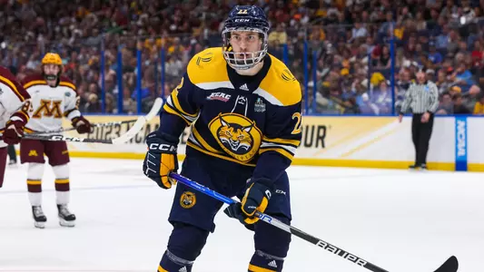Skyler Brind'Amour Skates Towards the Puck against Minnesota (April 8, 2023 in Tampa, Fla.)