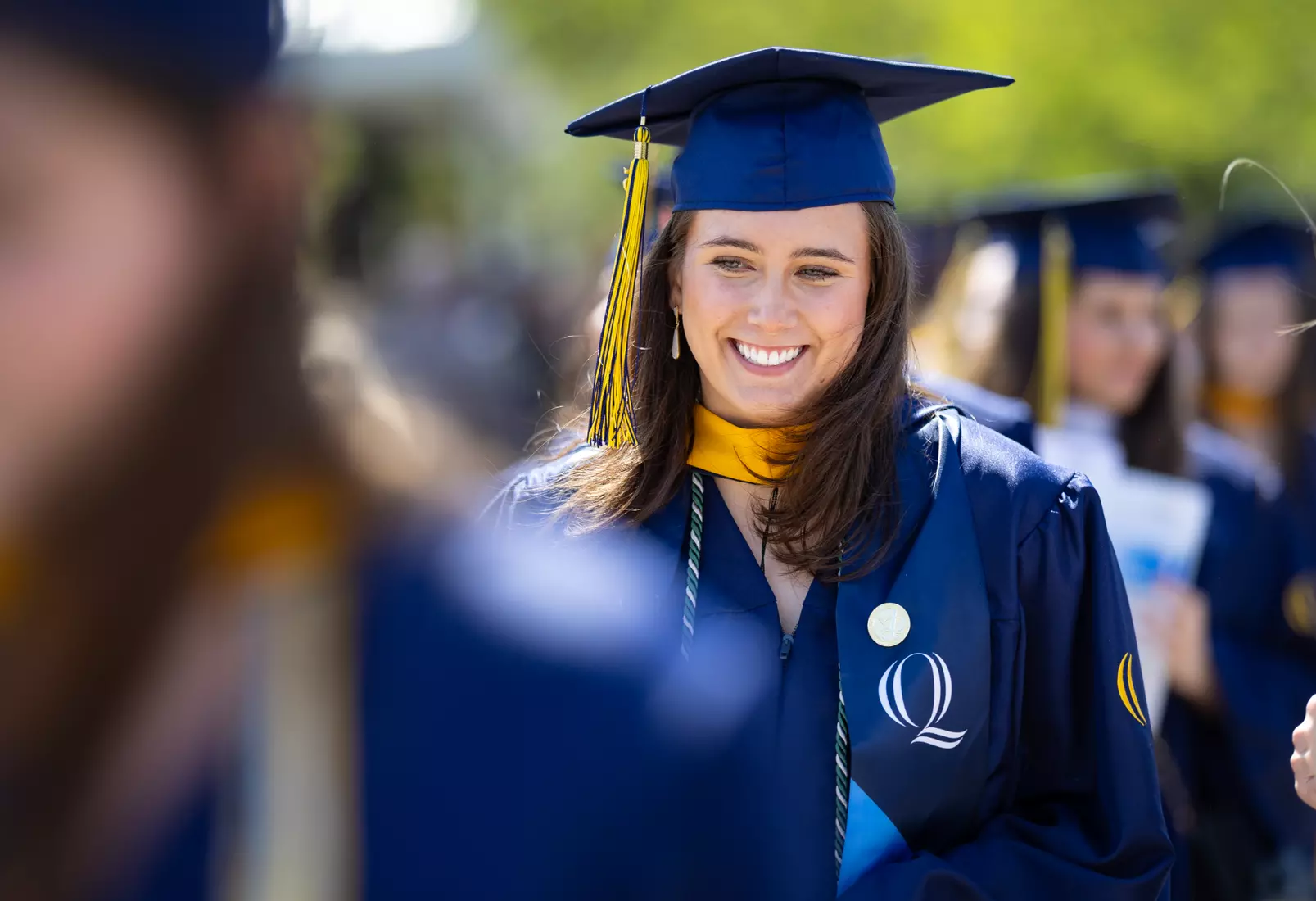 Quinnipiac University holds commencement exercises for the College of Arts and Sciences and the School of Communications Saturday, May 10, 2025, on the Mount Carmel Campus Quad.