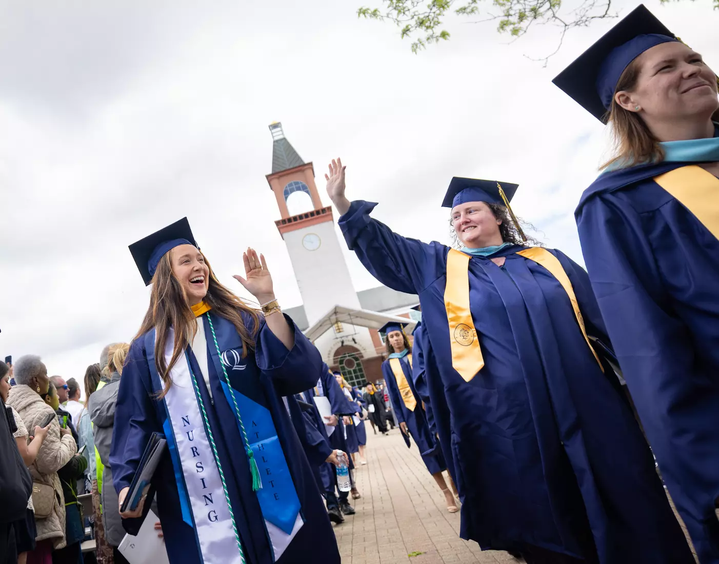 Quinnipiac University holds commencement exercises for the Schools of Education and Nursing Saturday, May 10, 2025, on the Mount Carmel Campus Quad.