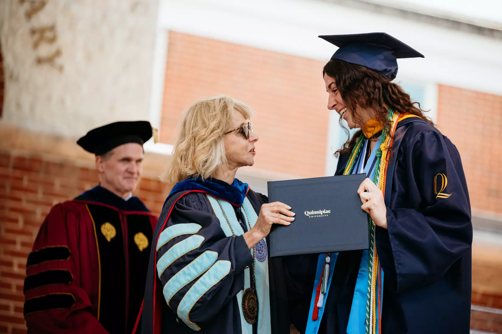 Quinnipiac University School of Business and School of Computing and Engineering attend their respective schools’ commencement ceremonies at the Mount Carmel Campus on Sunday, May 11, 2025.