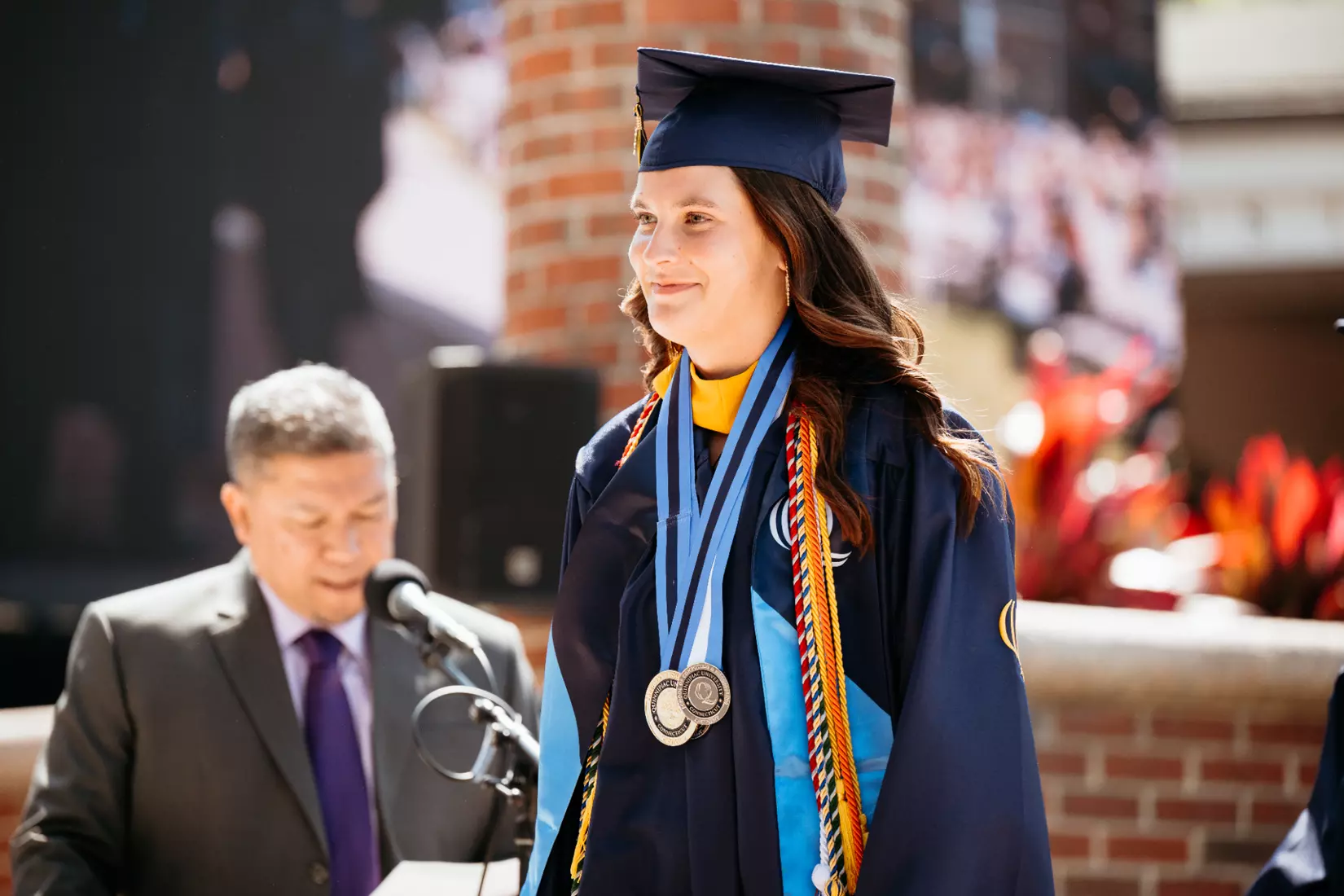 Quinnipiac University School of Business and School of Computing and Engineering attend their respective schools’ commencement ceremonies at the Mount Carmel Campus on Sunday, May 11, 2025.