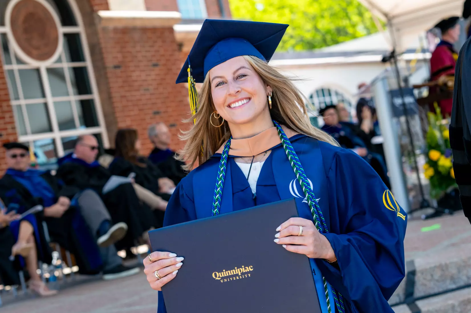 5/11/2025: Quinnipiac University School of Business and the School of Computing and Engineering attend their respective schools’ commencement ceremonies at the Mount Carmel Campus on Sunday, May 11, 2025.
