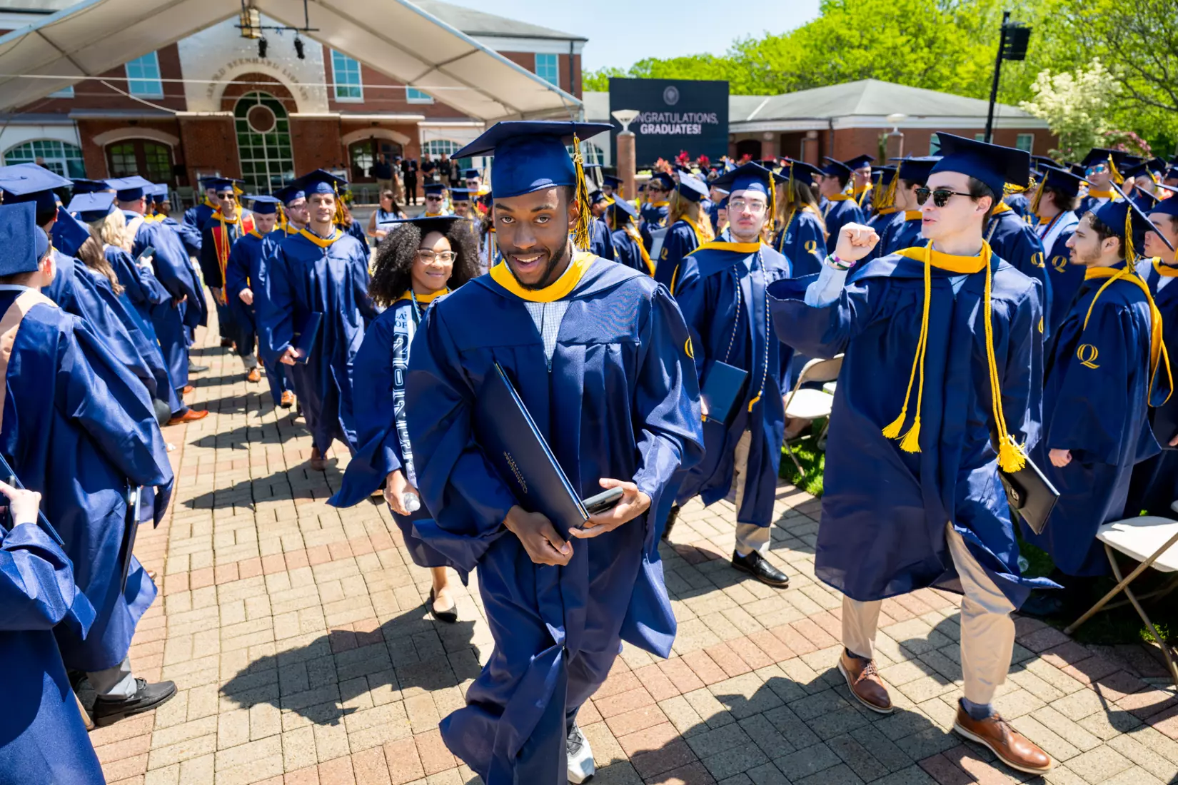 5/11/2025: Quinnipiac University School of Business and the School of Computing and Engineering attend their respective schools’ commencement ceremonies at the Mount Carmel Campus on Sunday, May 11, 2025.