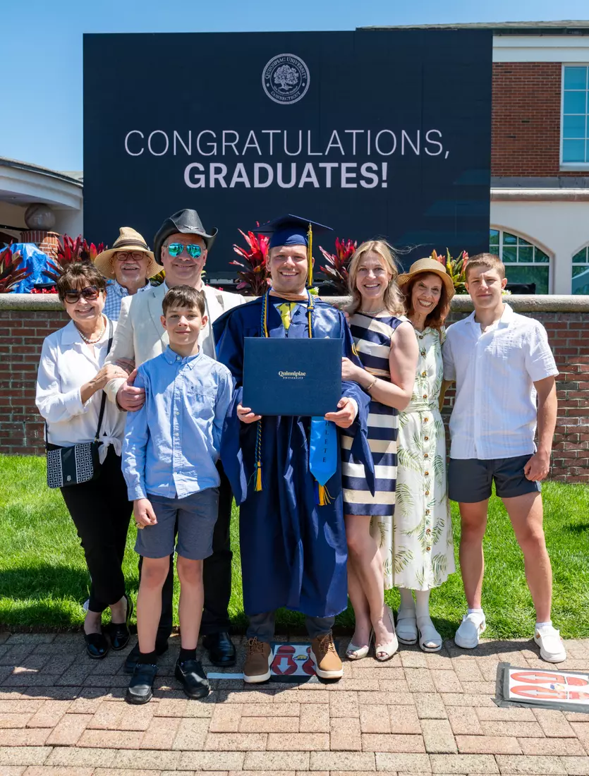 5/11/2025: Quinnipiac University School of Business and the School of Computing and Engineering attend their respective schools’ commencement ceremonies at the Mount Carmel Campus on Sunday, May 11, 2025.