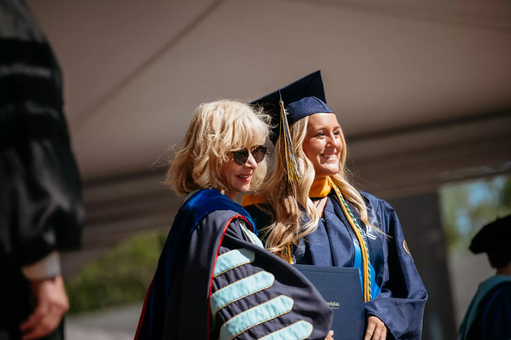 Quinnipiac University School of Health Sciences students attend their commencement ceremony at the Mount Carmel Campus on Sunday, May 11, 2025.