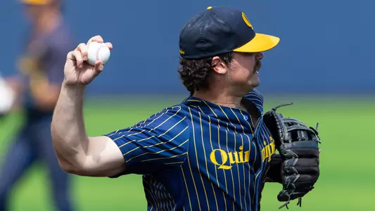 Sebastian Mueller Throws to First in Win over Siena (May 8th, 2025 in Hamden, Conn.)