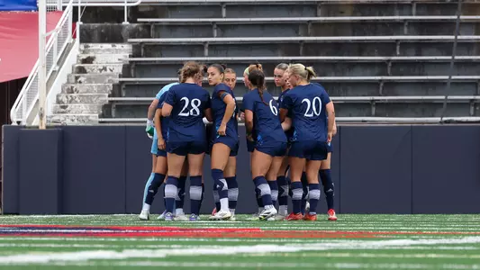 Women's Soccer Pregame Huddle Against Stony Brook (Aug. 21, 2025 in Stony Brook, NY)