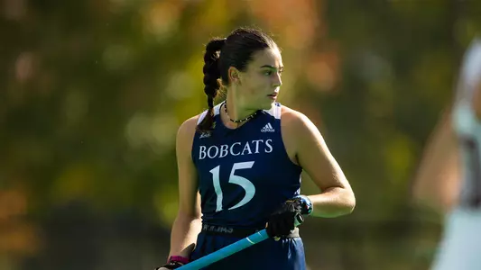 Francisca Eschoyez in a game against Brown in Hamden, Conn. (Oct. 14, 2024)