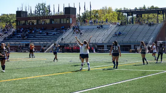Morgan Cupo Celebrates A Goal in the Win over Mount St. Mary's (Sept. 20)
