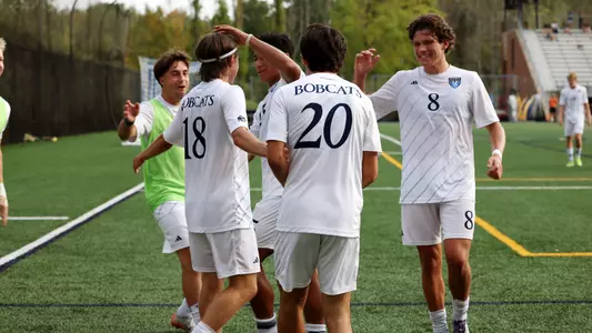 MSOC Goal Celebration vs. New Haven (Sept. 23. 2025 in Hamden, CT)