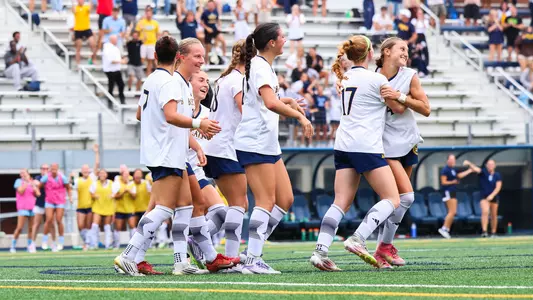 Bobcats Celebrate Tying Goal against Fairfield (September 24th, 2025 in Hamden, Conn.)