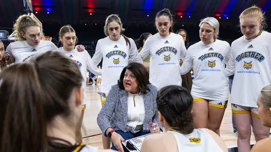 WBB Team Huddle at MAAC Tournament (Atlantic City, NJ)