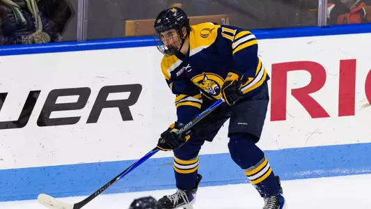 Aaron Schwartz Carries the Puck vs. UConn (Jan. 24, 2026 in New Haven, Conn.)