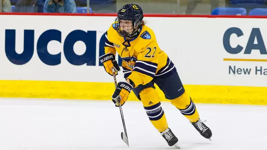 Jade Barbirati Skates with the Puck vs. Maine (Sept. 26, 2025 in Hamden, Conn.)