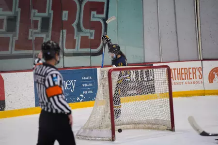 Kahlen Lamarche celebrates her 24th goal of the season (1.9.26 in Troy, N.Y.)