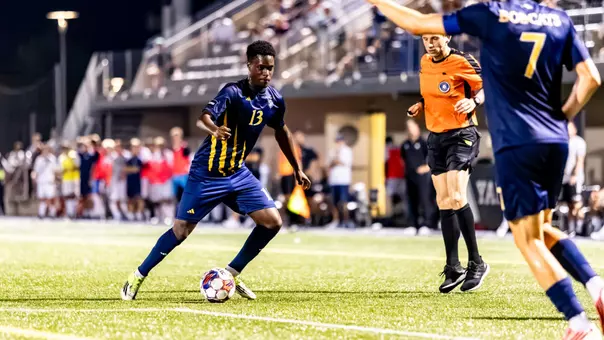 Cameron Brooks Plays the Ball Against Yale (Aug. 28, 2026 in New Haven, Conn.)