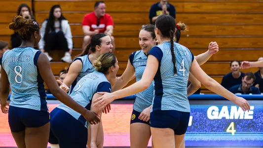 Quinnipiac Volleyball Team Celebration vs. Marist (10/10/26 in Hamden, CT)