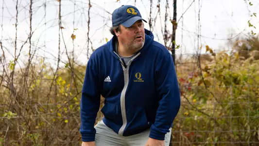 David Scrivines Coaches at the 2025 MAAC Championships