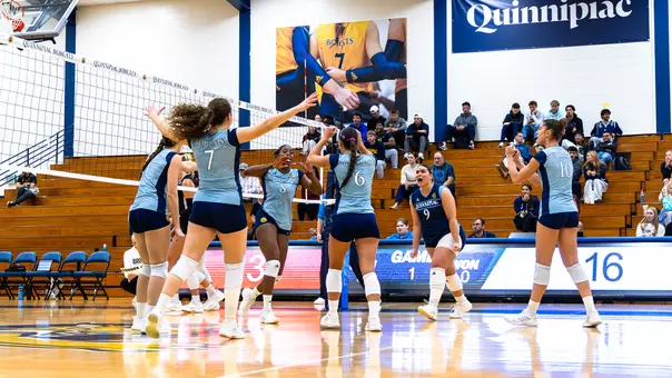 Team Celebration After A Point vs. Rider (10/23/26 in Hamden, CT)