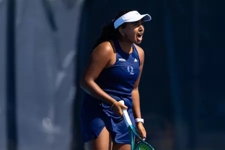 Anagha Shankar screaming after point against New Haven (Sept. 11, 2026 in Hamden, CT)