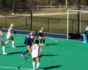 Rozemarijn van Keulen scoring goal against Yale (Oct. 25, 2026 in Hamden, CT)