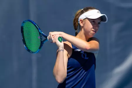 Trista Caffyn-Parsons playing fall match against New Haven (Sept. 11, 2026 in Hamden, CT)