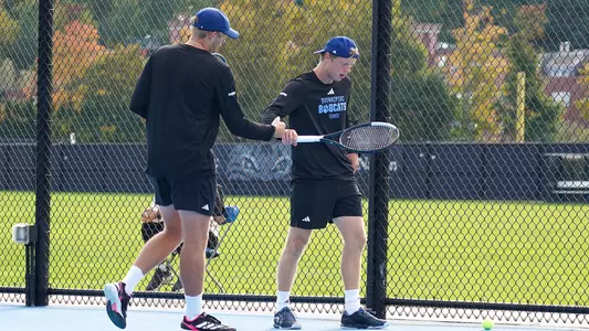 Elias Hoxha and Finn Burridge Celebrate Point at Metro Masters (Hamden, Conn.)