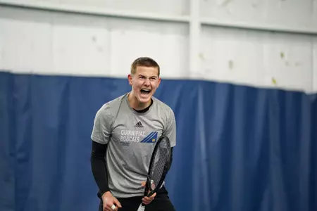 Carl Sjoholm Yelling After Winning a Set Against Illinois State (2.20.26 in North Haven, CT)