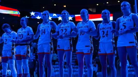 National Anthem against Fairfield (Feb. 14, 2026 in Hamden, Conn).