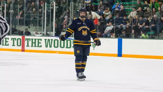 Aaron Schwartz on the ice at Dartmouth (Feb. 27, 2026 in Hamden, Conn.)
