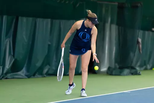 Vera Sekerina Preparing to Serve Against Fairfield (4.27.25 in West Windsor, NJ)