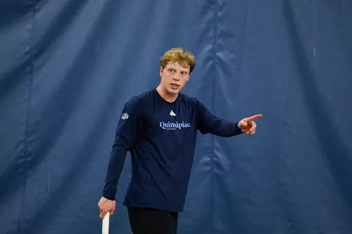 Elias Hoxha Celebrating a Point Against Illinois State (2.20.26 in North Haven, CT)