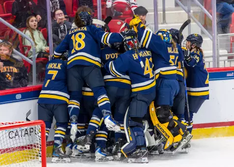 Women's Ice Hockey Celebrates OT Win Against Princeton (3.6.26 in Lake Placid, NY)