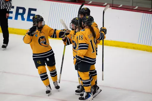 Peyton Cormier Celebrates Goal Scored Against Franklin Pierce (3.12.26 in Madison, Wis.)