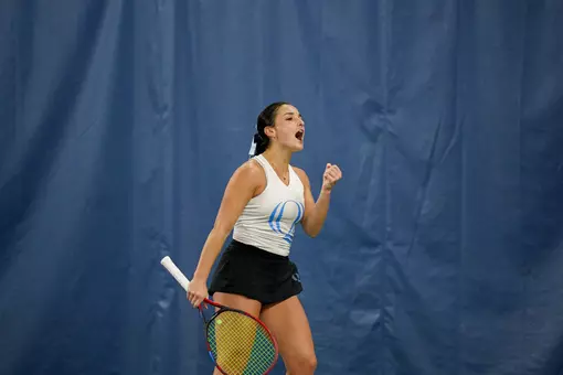 Willow Renton Celebrating Singles Win vs Sacred Heart (3.20.26 in Hamden, CT)