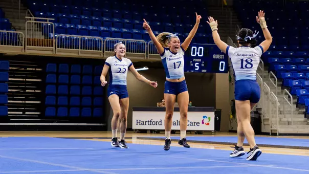 Avery Malek and the Trio Tumbling Celebrate After Their Pass (March 22, 2026 in Hamden, Conn.)