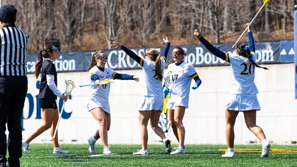 Women's Lacrosse Goal Celebration vs. Manhattan (3/28/26 in Hamden, CT)