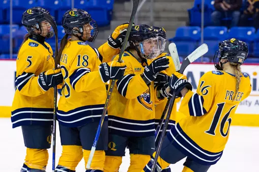 Kahlen Lamarche Celebrates with Girls After Goal Against Brown (3.1.26 in Hamden, CT)