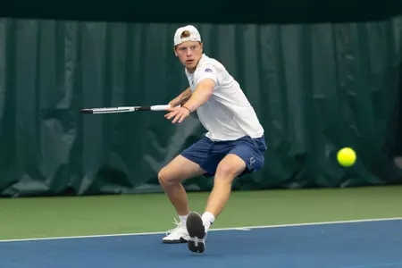 Elias Hoxha Playing Singles Match Against Rider (4.27.25 in West Windsor, NJ)