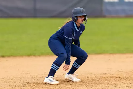 Riley Potter on Second Base Against Mount St. Mary's (4.13.25 in Hamden, CT)