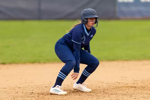 Riley Potter on Second Base Against Mount St. Mary's (4.13.25 in Hamden, CT)