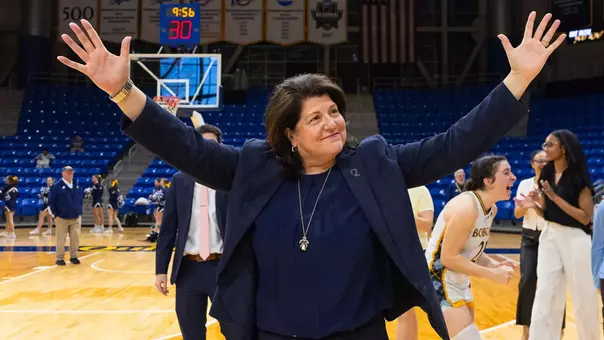 Quinnipiac Women's Basketball Head Coach Tricia Fabbri (2026 in Hamden, CT)