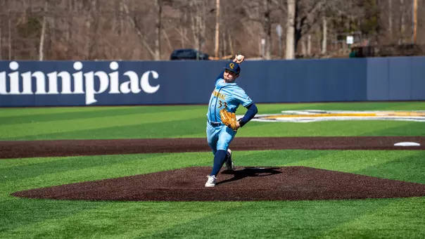 Maddex Labuda Pitching Against URI in Hamden, Conn.