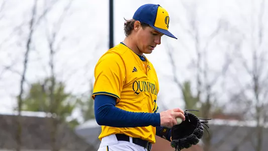 Mike Poncini Readies Pitch Against Niagara (April 2, 2026 in Hamden, Conn.)