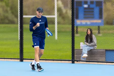 Csanad Nyaradi Celebrating Point vs Niagara (April 18, 2026 in Hamden, Conn.)
