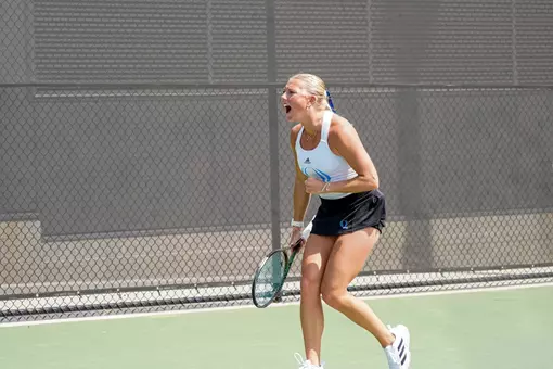 Caroline Schulson Hype After Winning Set Against Fairfield (April 24, 2026 in Hamden, Conn.)