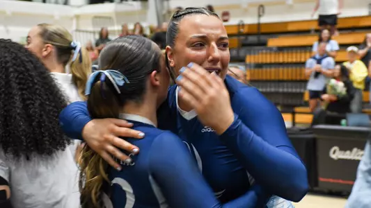 Abby Hamilton and Gabby Pierce Celebrate After Friday's Win over Oregon