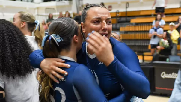 Abby Hamilton and Gabby Pierce Celebrate After Friday's Win over Oregon